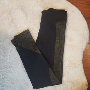 Koral Black and Gold Sparkle Leggings
